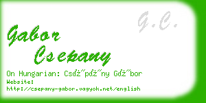 gabor csepany business card